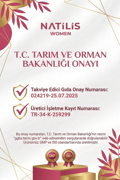 Natilis Women Turnera Ekstresi, L-Arginin, L-Sitrulin & Multivitamin Komplex Formül - 60 Kapsül